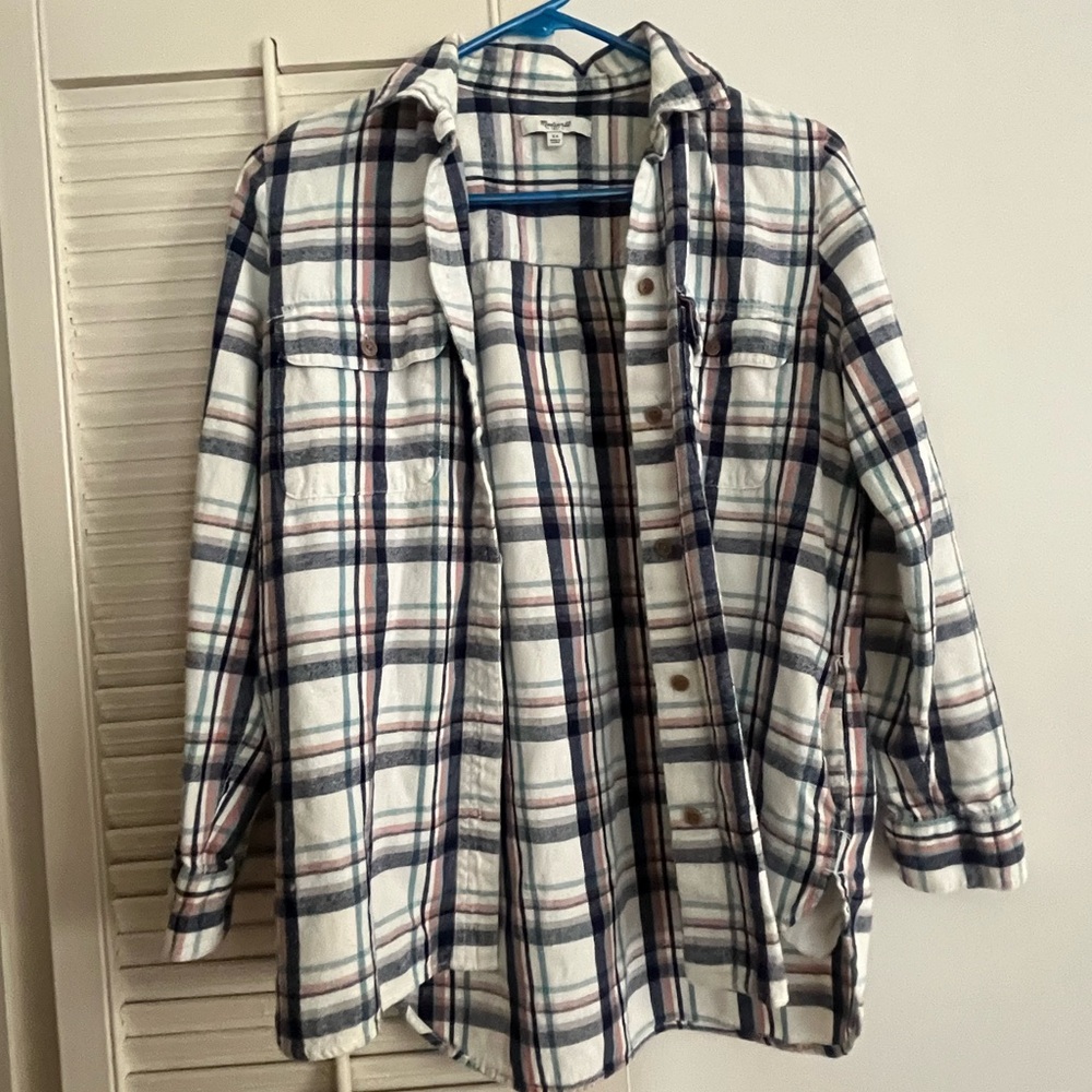 Madewell XS Flannel Button down shirt
